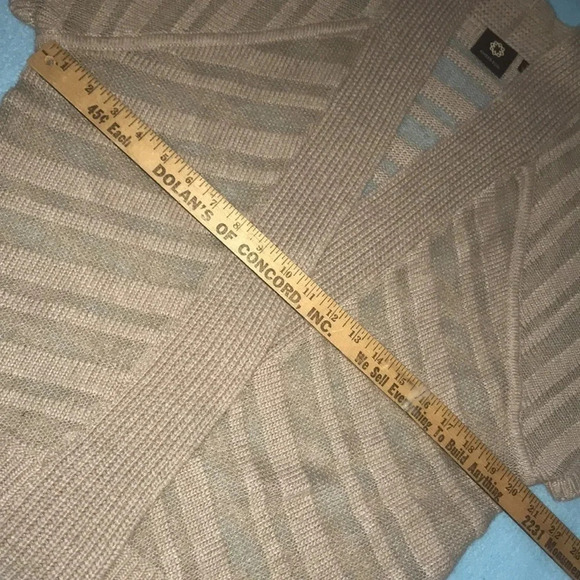 AMBER SUN cashmere mohair open front cardigan semi sheer short sleeve size S - Picture 9 of 10